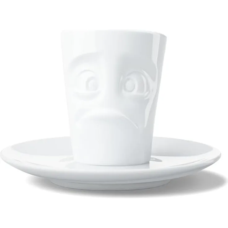 FIFTYEIGHT Espresso Mug mit Henkel 80ml - Verdutzt weiß