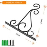 TUWENA Wandhaken Haken Blumenampel Schwarz mit Schrauben,Pflanze Wandhalterung hängende