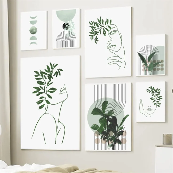 Poster 3teilig Bohemian Pflanzen Wandbilder Wohnzimmer B 30x40cm – Bild 3