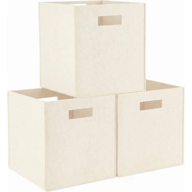 Youyijia Aufbewahrungsbox Filz-Aufbewahrungsbox 31x31x31 cm – Faltbare Regalbox, Organizer-Korb