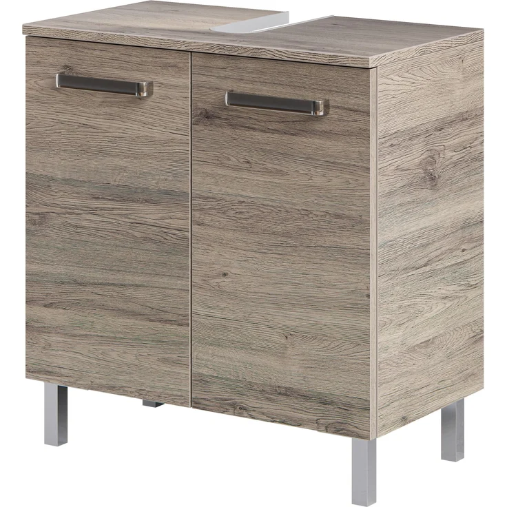 Pelipal Badmöbel-Set Quickset 313, Sanremo Eiche - Waschbeckenunterschrank, Spiegelschrank, Hochschrank, Hängeschrank, Unterschrank – Bild 6