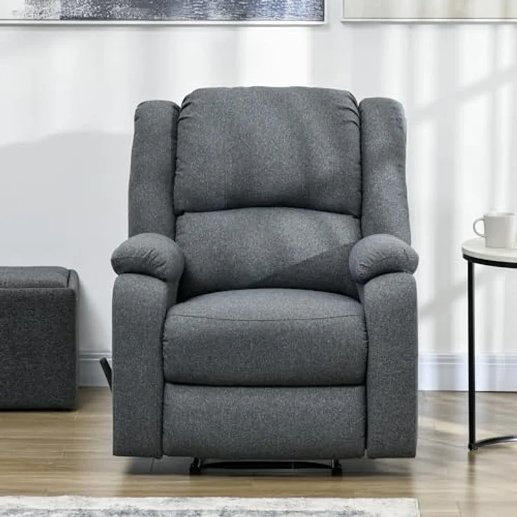 HOMCOM Relaxsessel mit Liegefunktion, Liegesessel bis 150 kg Belastbar (Fernsehsessel, 1-St, Ruhesessel), für Wohnzimmer, Schlafzimmer, Braun – Bild 7