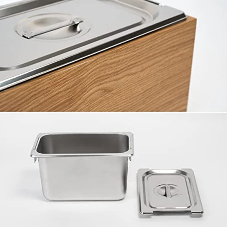 KAZAI. Biomülleimer Echtholz-Veneer, Design Bio-Mülleimer Spülmaschinenfest und aus Echtholz-Veneer – Bild 3