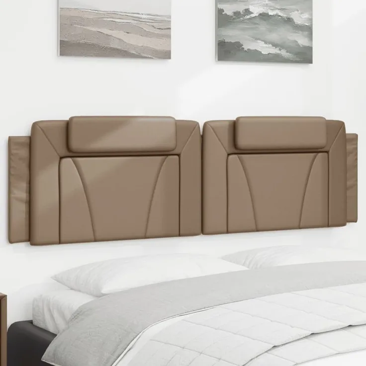 vidaXL Kopfteil-Kissen "Viana" Cappuccino-Braun 180 cm Kunstleder