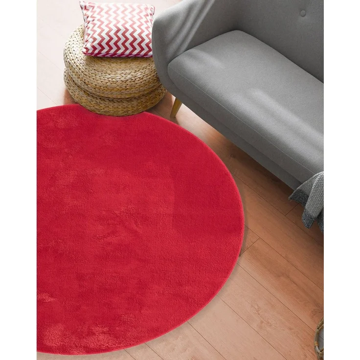 the carpet Teppich Relax round, rund, Höhe: 16 mm, waschbarer Wohnzimmer Teppich modern rutschfest – Bild 3