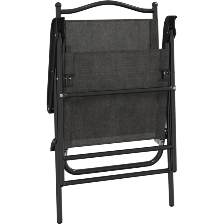 vidaXL Klappbare Gartenstühle 4 Stk. Graumeliert Stahl und Textilene 3157287 – Bild 7