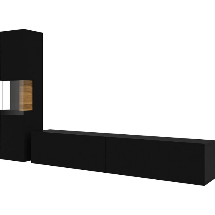 Home affaire Wohnwand Ava, Wohnzimmer-Set hängend/stehend montierbar, Vitrine, Lowboard, 2-tlg. – Bild 3