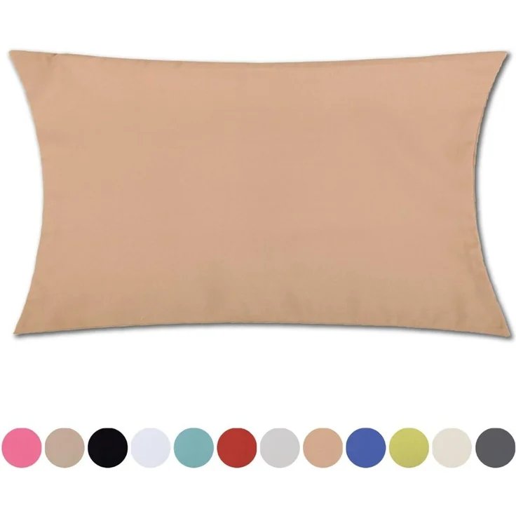 Kissenhülle Dekokissen Kissenbezug Microfaser - viele Größen und Farben Hellbraun 30 x 50 cm – Bild 2