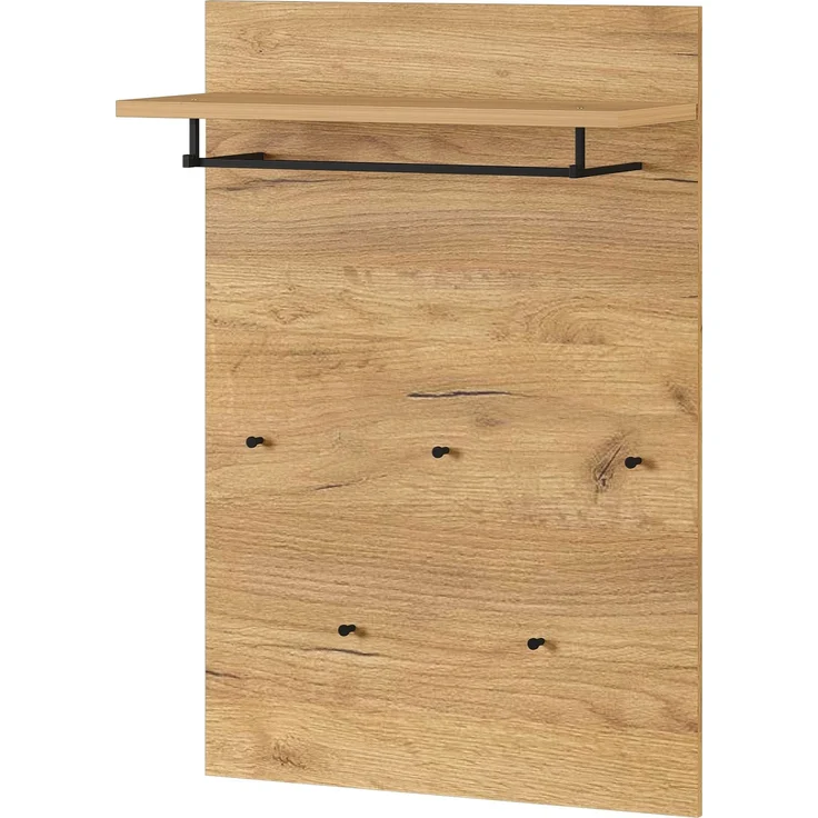 Garderobenpaneel >M-392< (BxHxT: 75x110x30 cm) in braun - 75x110x30cm (BxHxT) – Bild 1
