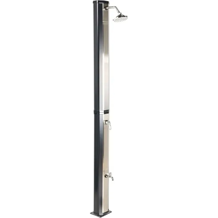 Freistehende solarbetriebene Gartendusche TUXPAM Schwarz
