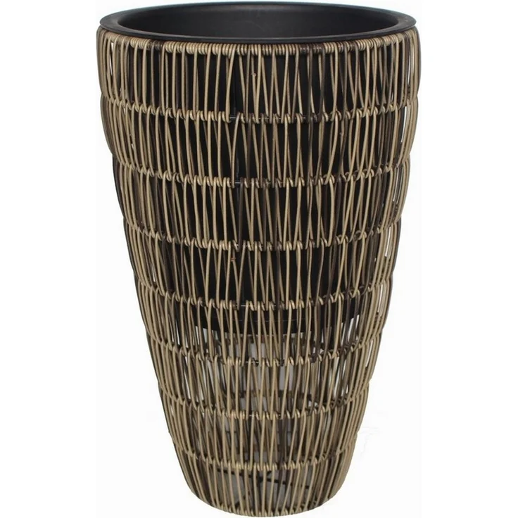TrendLine Polyrattan Pflanztopf Ø30x48cm mit Einsatz – Bild 3