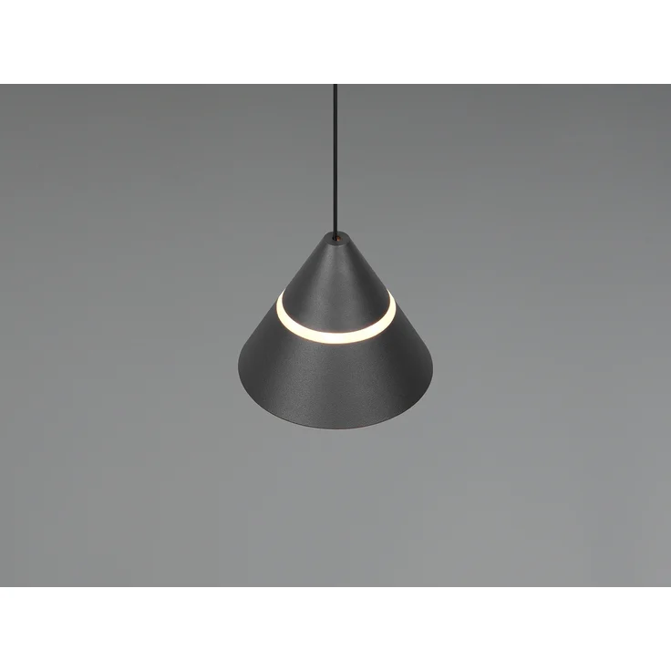 Kleine LED Pendelleuchte ROMEO höhenverstellbar, einflammig, Schwarz Ø 10cm – Bild 7