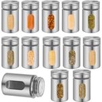 Clanmacy Gewürzständer Gewürzglas 12/24er Set, Glas mit Sichtfenster & 3 -größen, (Set, 12-tlg)