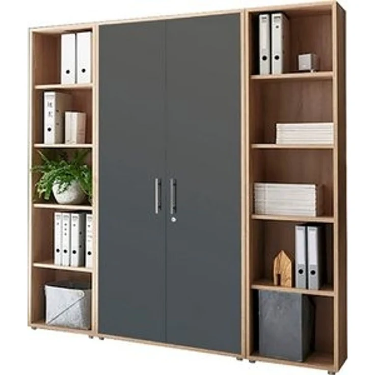 BMG Möbel Aktenschrank Office Edition 3 (Schrankwand Set, 3tlg) abschließbar, matt oder Hochglanz lackiert – Bild 6