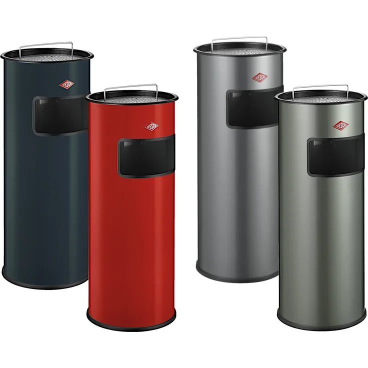 WESCO Standascher 50 in NEUSILBER inklusive Abfallvolumen 50 Liter / Mülleimer / Ascher