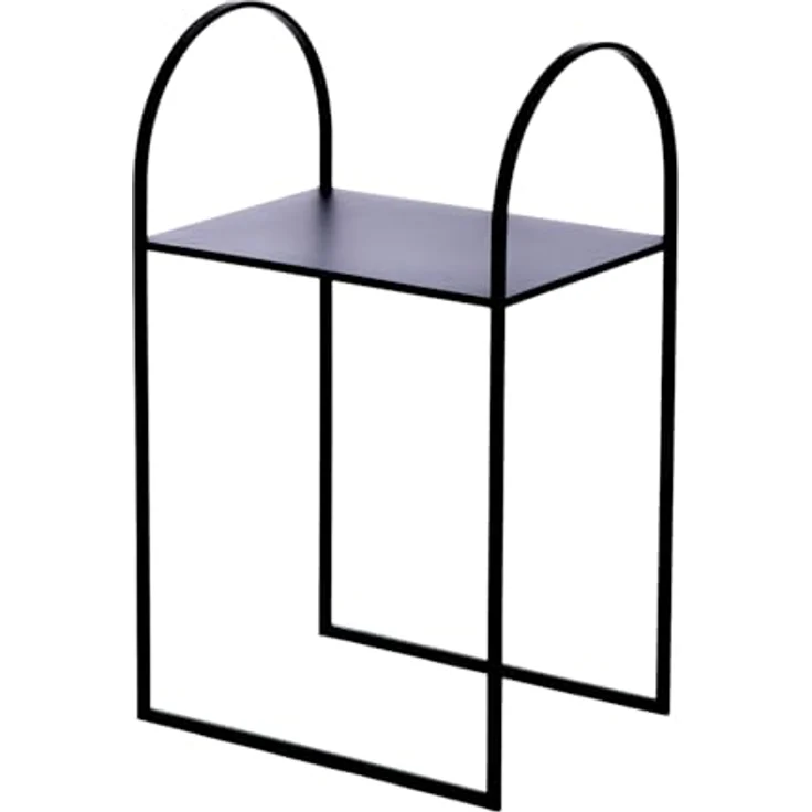 Casablanca 2er Set Beistelltisch Lokko - Glas und Metall - schwarz - Höhe 70cm x Breite 40cm – Bild 4