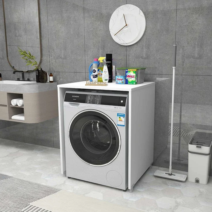 Skye Decor 'Washing Machine - White' Waschmaschinenunterschrank, Weiß, 65 x 87-89 x 60 cm – Bild 1