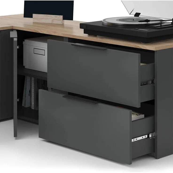 Wohnwand Wido Anthrazit 5 Teile Vicco – Bild 6