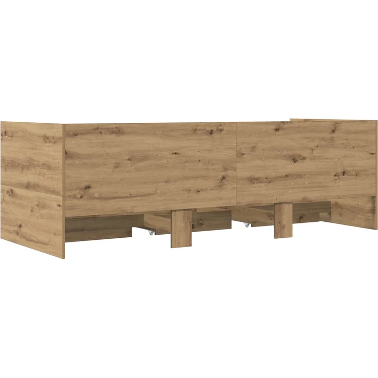 vidaXL Tagesbett mit Schubladen Kunsthandwerk Eiche Holzwerkstoff 3429636 – Bild 6