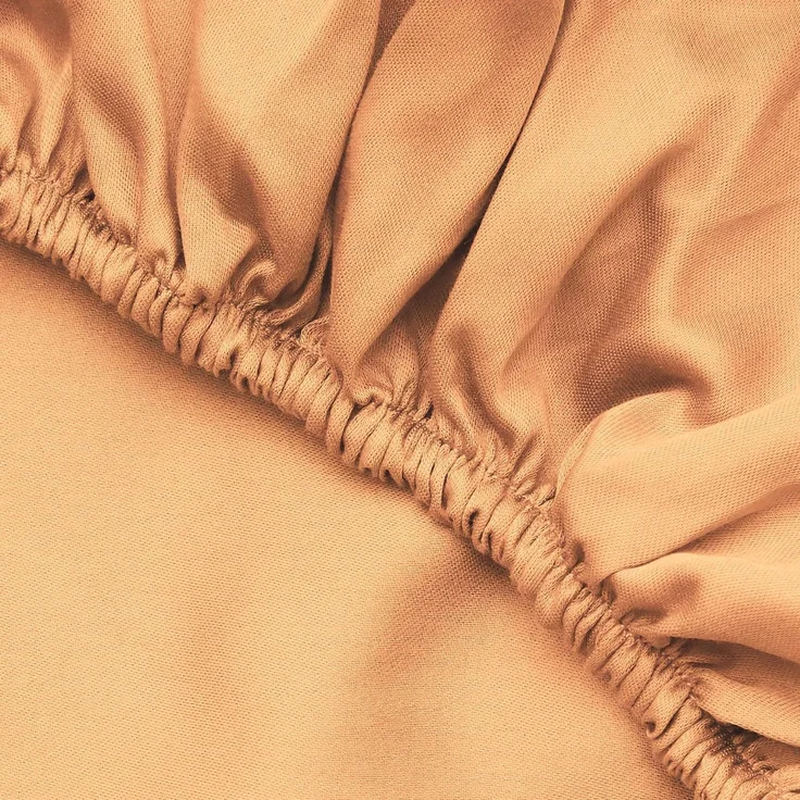 L'essentiel Maison 'Pale Orange' Ranforce Spannbettlaken Double XL (FR) (IT) (ES) (DE), Hellorange, 200+30 x 140 cm – Bild 4