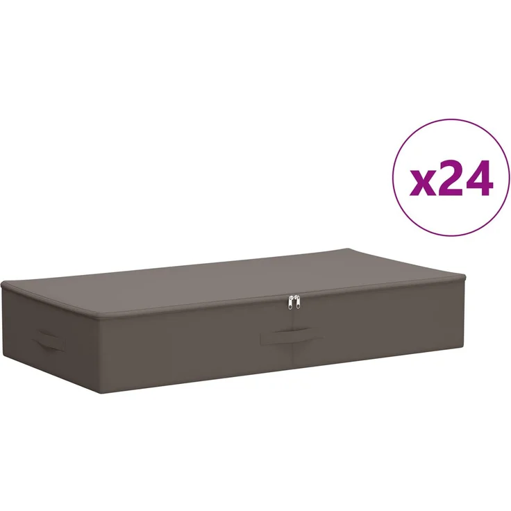 vidaXL Aufbewahrungsbox 24 stk. Vliesstoff 100 x 50 x 18 cm 90 l Grau 42024645 – Bild 2
