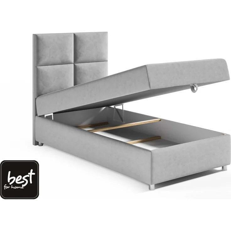 Best for Home Boxspringbett mit Bettkasten Trinity K2 Single Bonell-Matratze inkl. 7 cm Topper (Einzelbett, Hotelbett, Polsterbett gepolstertes Kopfteil, Jugendbett, Kinderbett versch. Größen, 70x200 80x200 90x200 100x200 cm), verschiedene Liefermöglic... – Bild 6