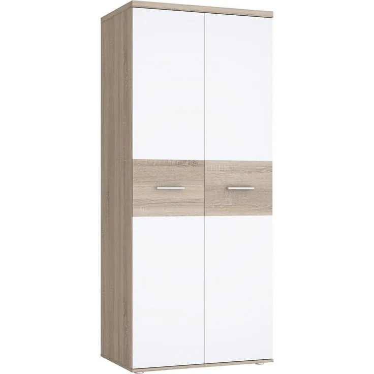 FORTE 'Winnie' Möbel Kleiderschrank sonoma eiche/weiß