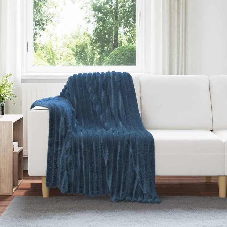 vidaXL Wohndecken 6 Stk. Marineblau 150 x 130 cm 2.85 Fleece 42016881 – Bild 1
