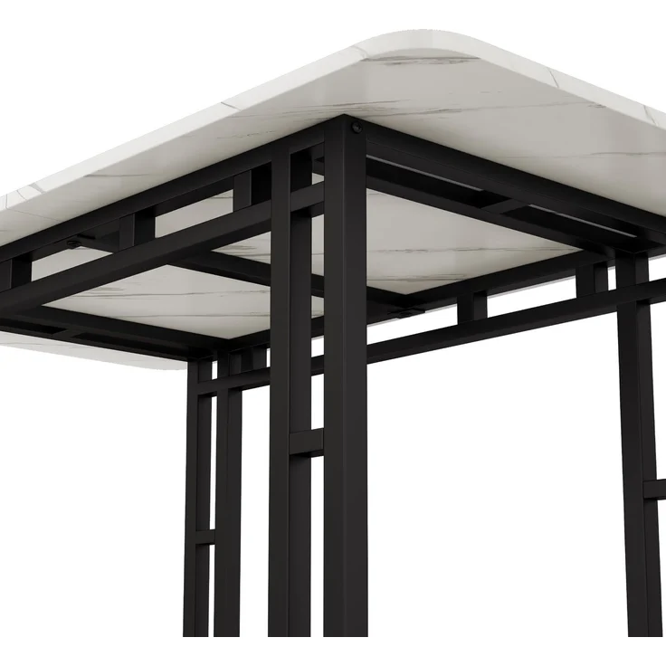 Esszimmer-Set 5-teilig mit Tisch 120x70 cm & 4 Grün Samtstühlen, Küchentisch, stabiler Essbereich für Wohnzimmer und Küche – Bild 10