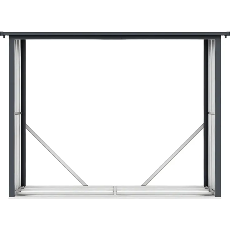 Vente-unique - WINWOOD Gartenhaus Metall GrauBraun - B 75 cm x H 190 cm x L 230 cm – Bild 6