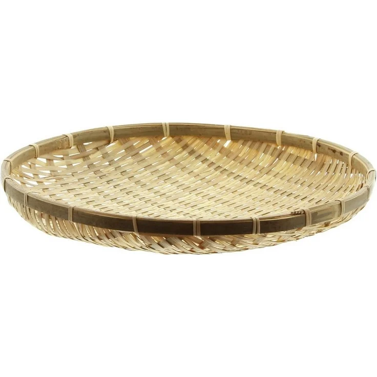 Bambusschale Groß Deko Aufbewahrung Obstschale Tisch Korb Ø 35 cm – Bild 3