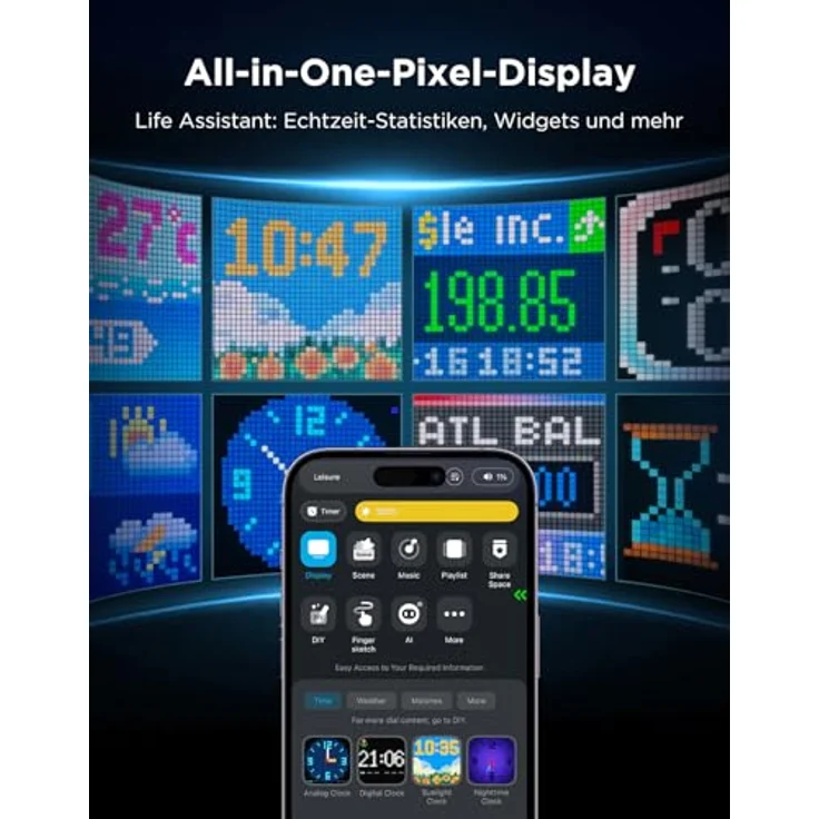 Govee Pixel Licht Gaming Quadrat, 32x32 RGB Pixel Art LED Panel mit 150 Szenenmodi, 10 Musikmodi, AI-fähig, kompatibel mit Alexa und Google Assistant – Bild 4