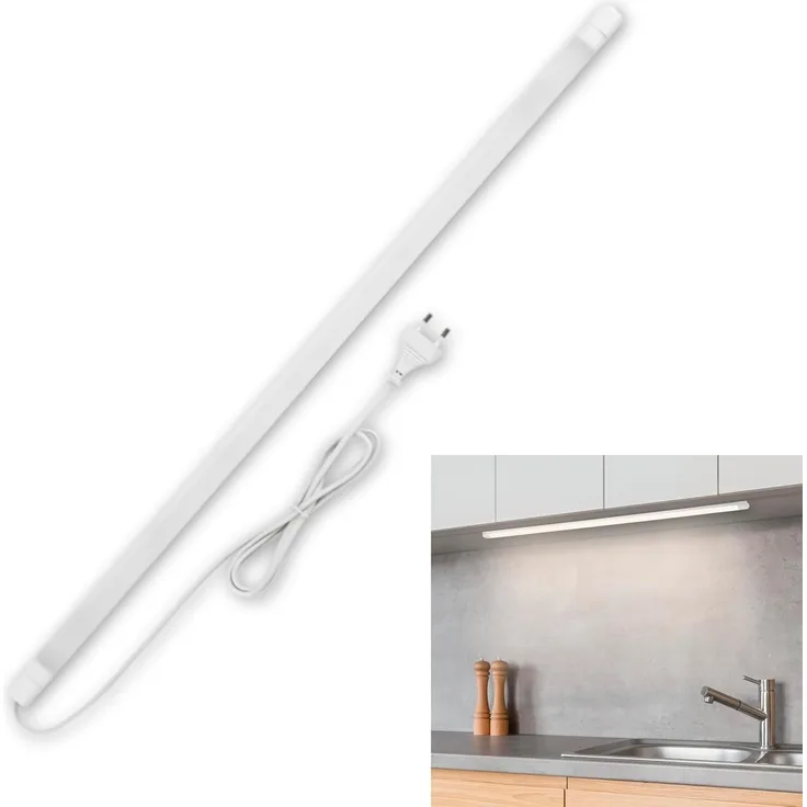 REV V800 LED Lichtleiste, Küchenbeleuchtung, Unterschrankleuchte Küche, LED Unterbauleuchte, 80cm, 20. 000h, 12W, 1020lm, 3000k, weiss