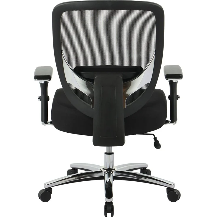 Venda 'MANFRED' Chefsessel, Stoff schwarz, 74 x 112 x 73 cm, 180 kg belastbar, mit Wippfunktion – Bild 5