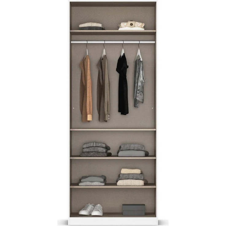 rauch Drehtürenschrank Kleiderschrank Schrank Garderobe AGORDO mit Dekor- oder Hochglanzfront (in zwei Griff-Farben) durchdachte Innenausstattung, in 6 Breiten und 2 Höhen MADE IN GERMANY – Bild 3
