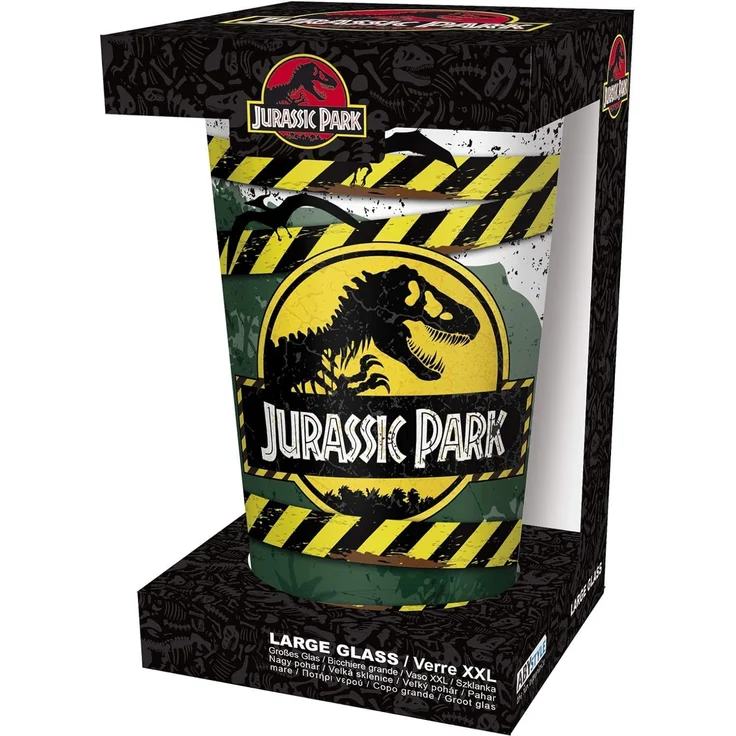 ABYstyle Tasse JURASSIC PARK - Large Glass - 400ml -Danger High Voltage - – Bild 5
