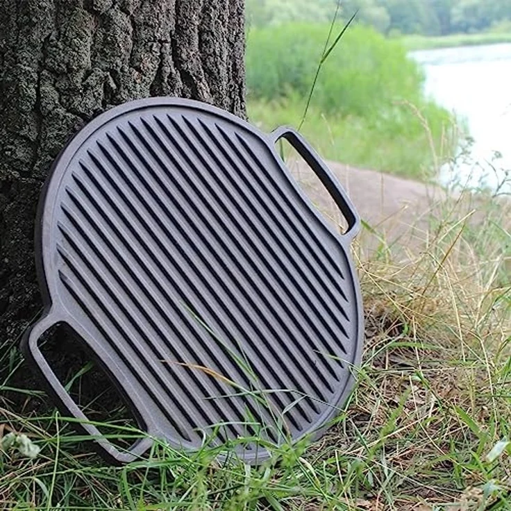 4BIG. fun Grillplatte, geriffelt, Gusseisen schwarz, 36,0 cm – Bild 2