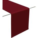 Tischläufer aus Minimate Gewebe. Modern, glatt, breiter Saum, bügelfrei, strapazierfähig, waschbar bis 60°C, trocknergeeignet. Küche und Wohnzimmer. Größe und Farbe wählbar. (Weinrot, 45x150)