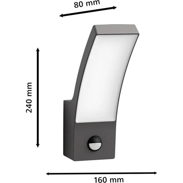 Philips LED Außenwandleuchte Splay anthrazit mit Bewegungssensor warmweiß – Bild 4