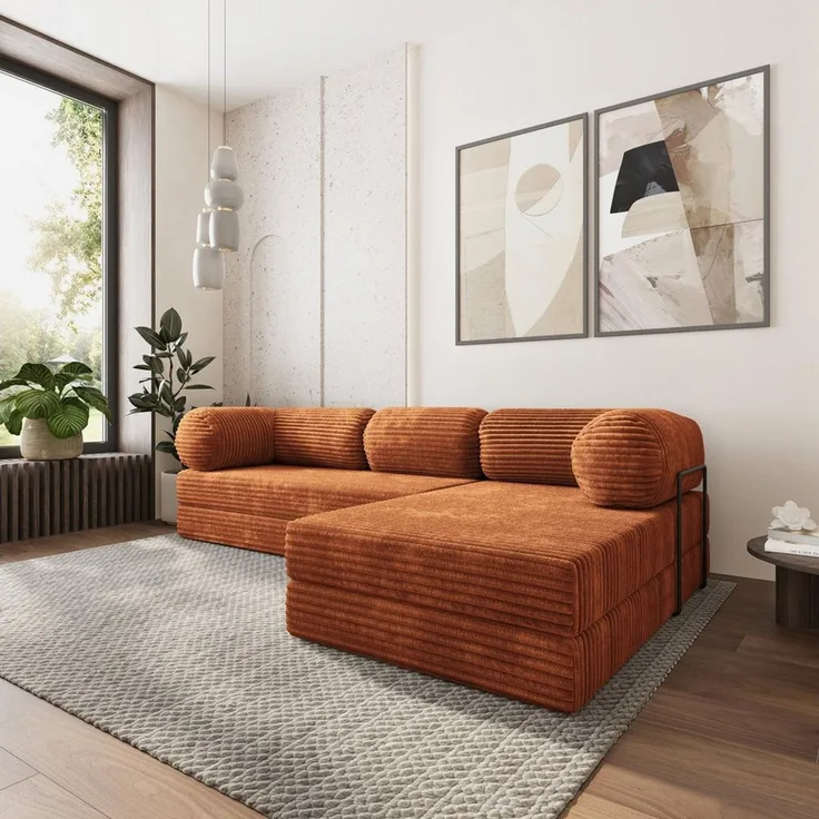Masseno Ecksofa ETERA modulares Boneless Sofa mit Schlaffunktion