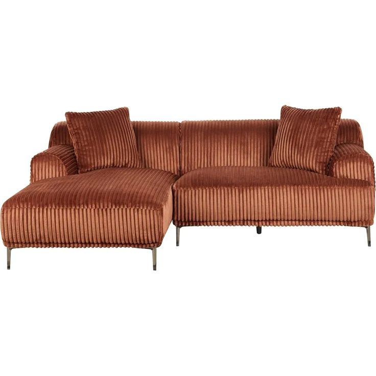 Ecksofa STENUM Cord Braun rechtsseitig – Bild 4