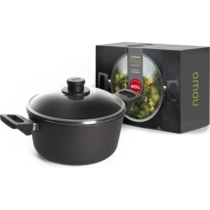 WOLL NOWO Titanium Induction Sauteuse Ø 24 cm 4,5 L Titan‑Diamantversiegelung Guss‑Aluminium Induktionsboden Abnehmbarer Griff Alle Herdarten Spülmaschinenfest – Bild 1
