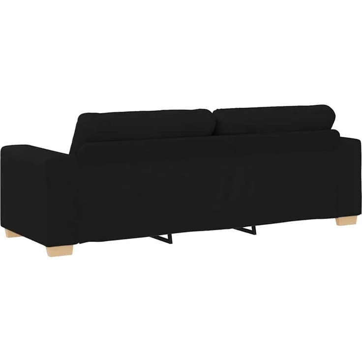 vidaXL 3-Sitzer-Sofa Schwarz 220x78x80 cm Stoff 4105090 – Bild 6