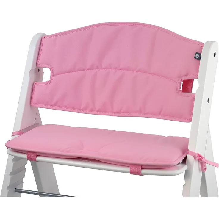 Tinydo Hochstuhl-Sitzkissen+ optimal für Hauck Alpha+ und ähnliche Treppenhochstühle - 2teilg. Set mit Memory-Schaum-Dämpfung Sitzverkleinerer-Auflage für Babystühle rutschfest, pflegeleicht (Rosa)