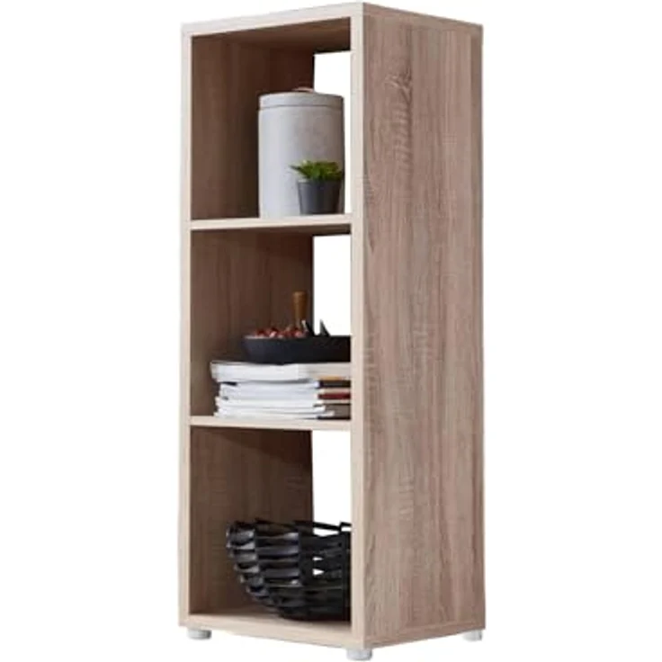 BMG Möbel Standregal NIZZA, Aktenregal, Würfel, Säulen Regal mit 3 Fächern, Made in Germany – Bild 3