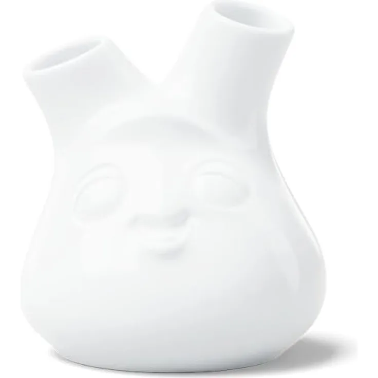 Fiftyeight Products Vase klein kess weiß 2 Blumen