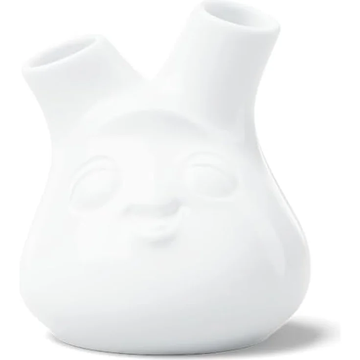 Fiftyeight Products Vase klein kess weiß 2 Blumen – Bild 1