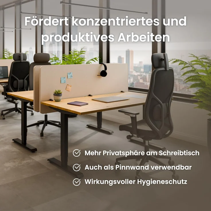 Ergotopia Focus Plus Schreibtisch Trennwand – Bild 3