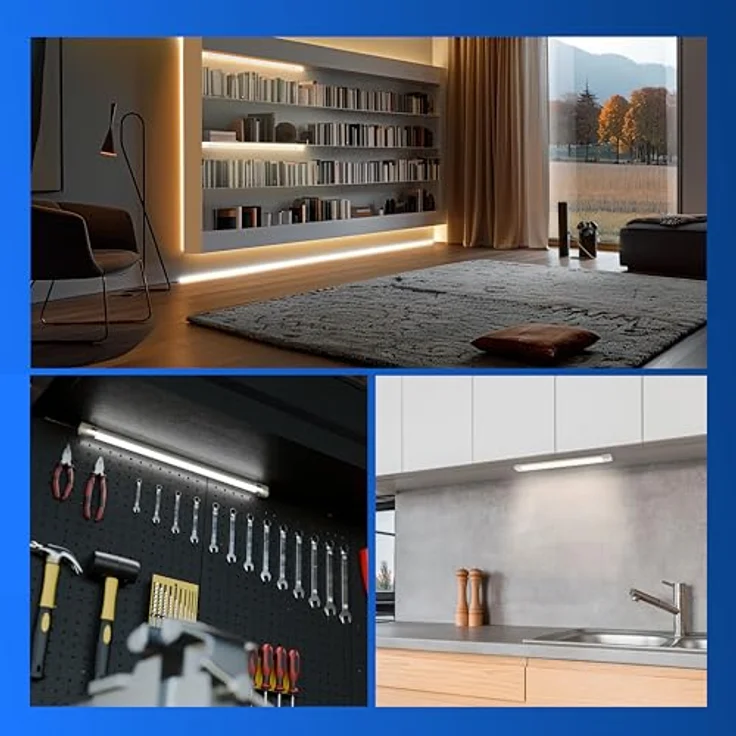 REV Unterbauleuchte Küche LED Z300 - Schrankbeleuchtung 30cm, 20.000h, LED Leiste 4W, 340lm, 3000K, weiß – Bild 4