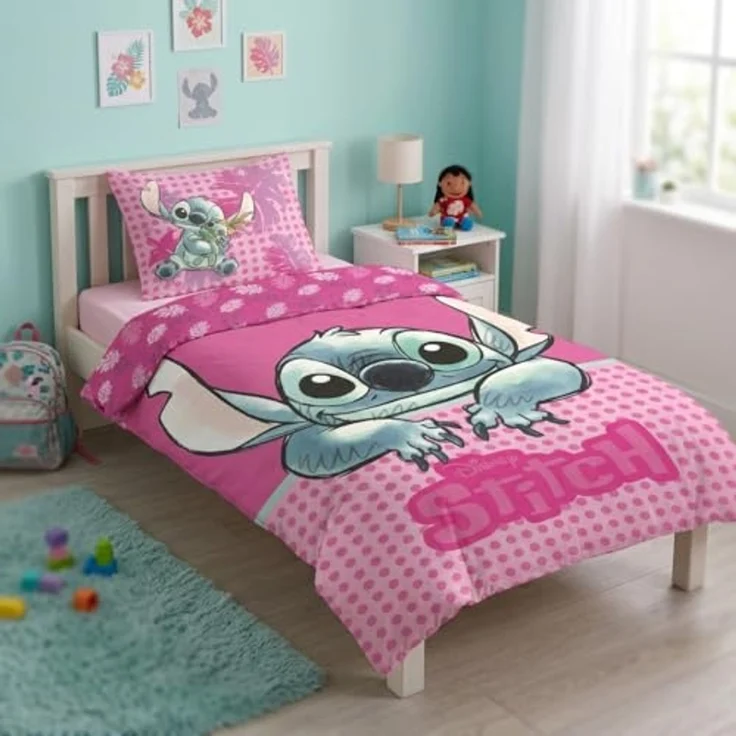 Lilo & Stich Wendebettwäsche - pinker Traum für kleine Fans, Kissen- und Deckenbezug 135x200 cm – Bild 5